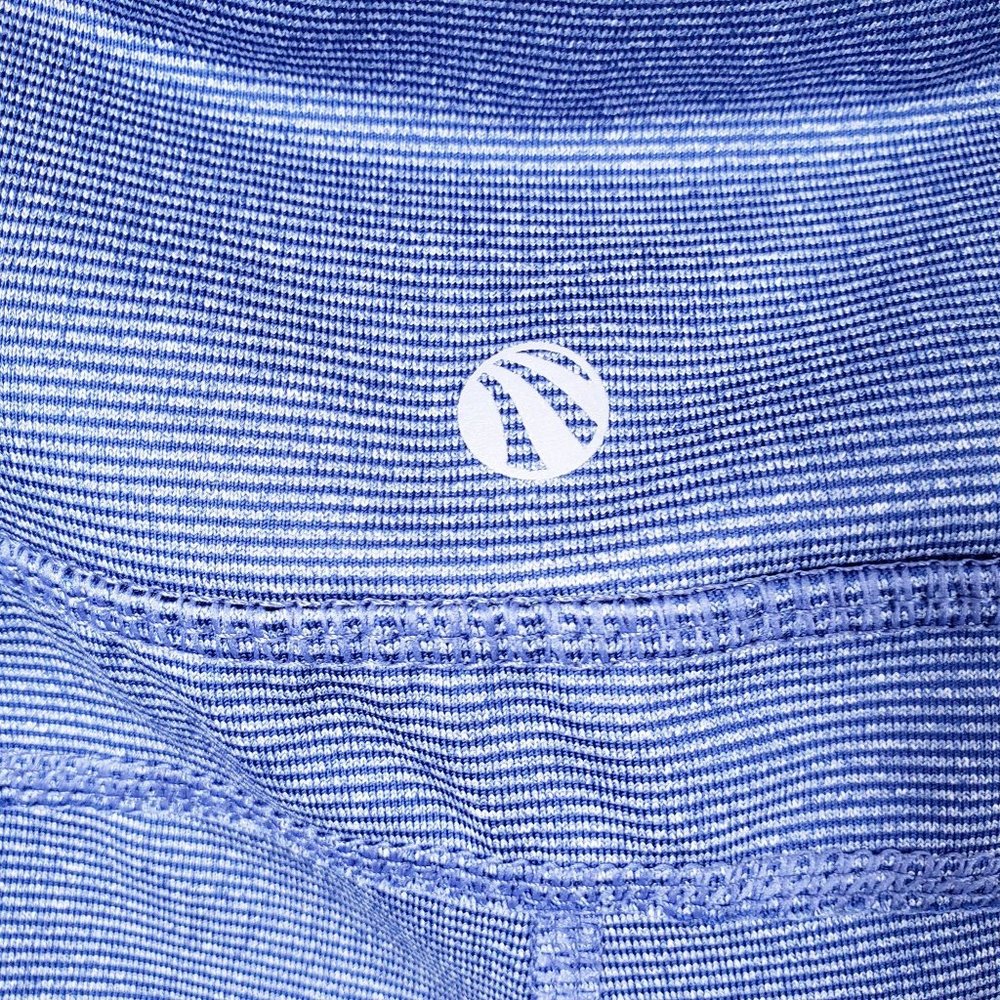 Marika Sport Capri Leggings Women's Size L 12-14 Blue Stripe - Picture 5 of 8